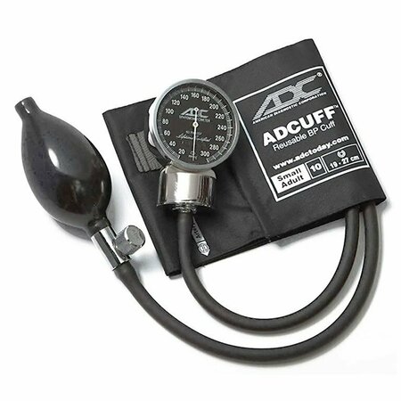 MOORE Professional Pocket Aneroid Sphygmomanometer with Adcuff Nylon Blood Pressure Cuff, Adult, Black 720-11ABKMM